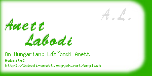 anett labodi business card
